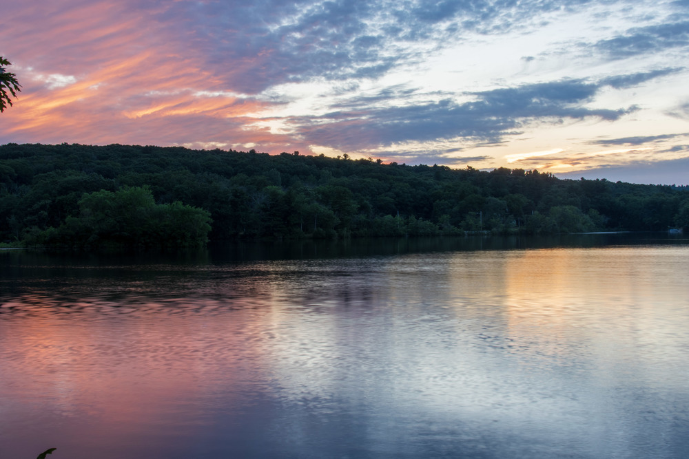 July Sunset over Stillwater Reservoir in Smithfield