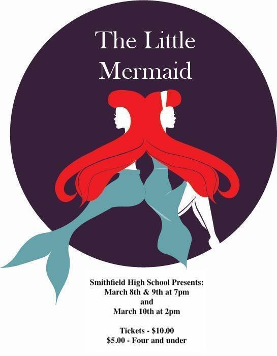 The Little Mermaid on stage at Smithfield High school