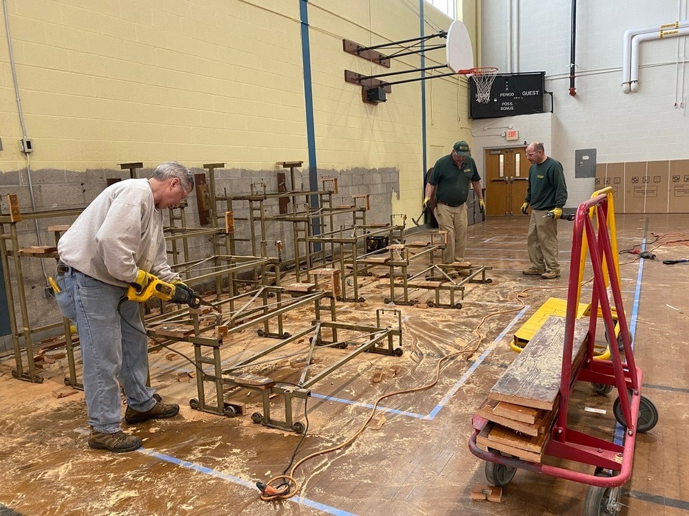 Removal of bleachers in OCRS gym