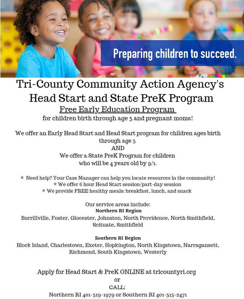 flyer for program:  Preparing children to succeed