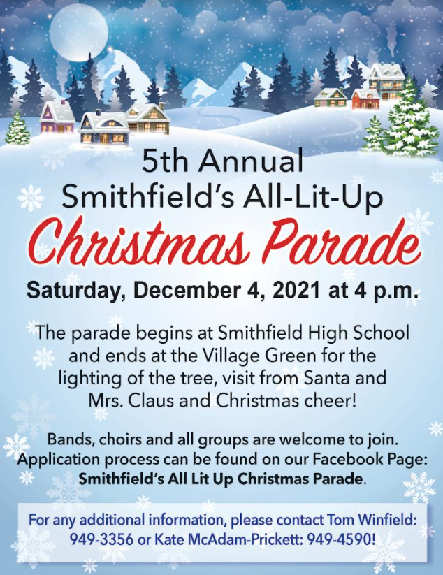 5th Annual Smithfield's All-Lit-Up Christmas Parade flyer