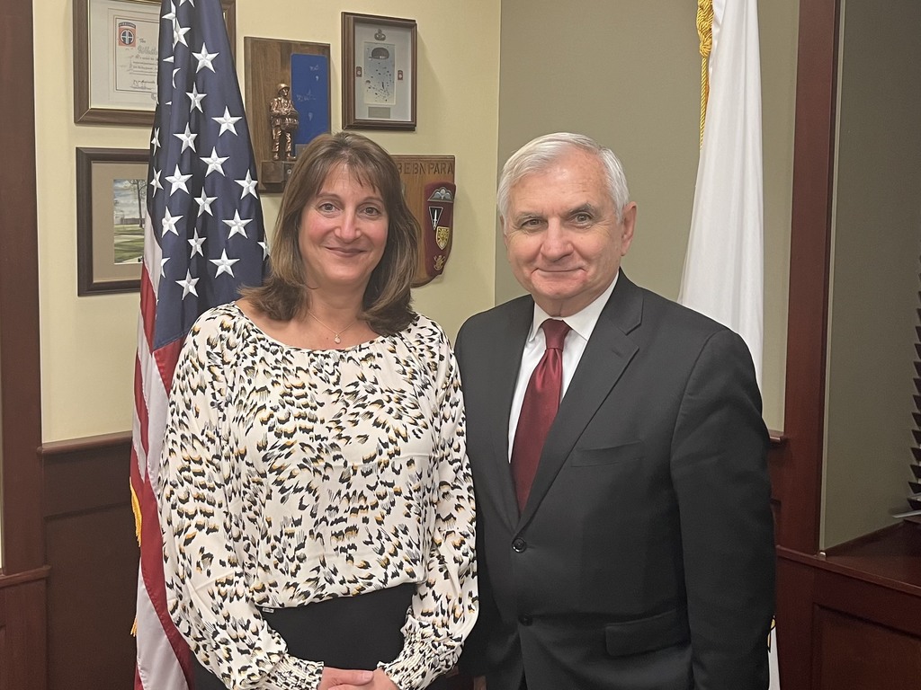 Lisa Girard and Senator Reed