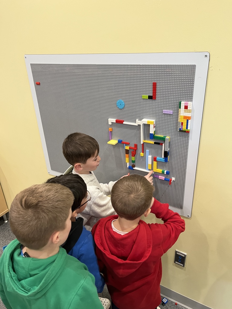 3rd Graders adding to the Lego Wall