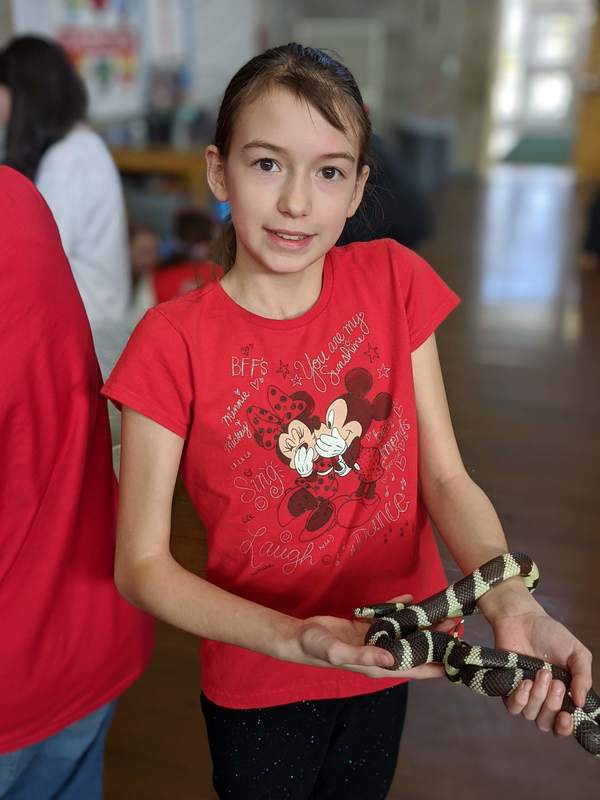 5th grade learning about reptiles up close