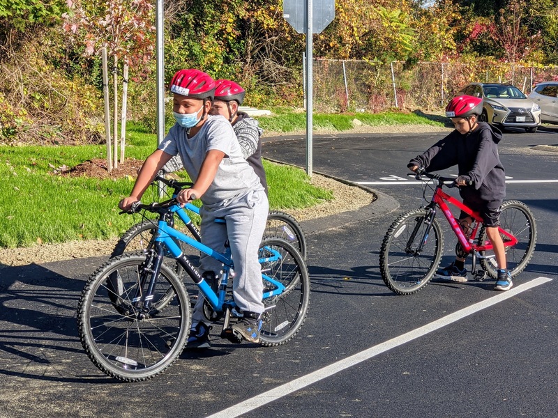 Trying out the bikes