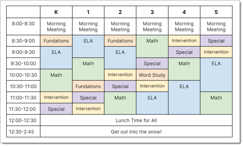 Snow Day Schedule