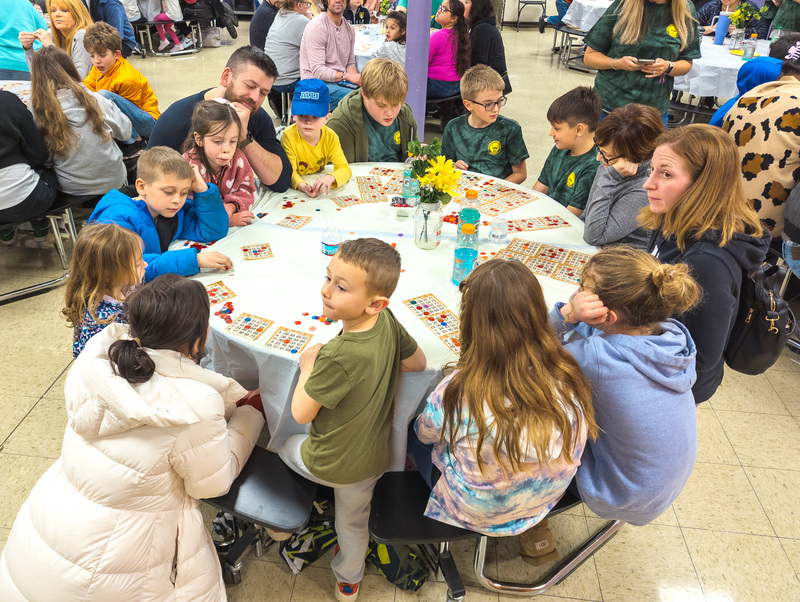 Families enjoying BINGO